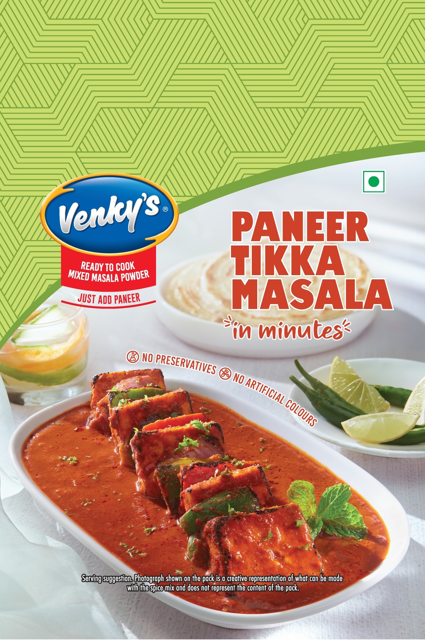 Venky's Spices Paneer Tikka Masala back pack image