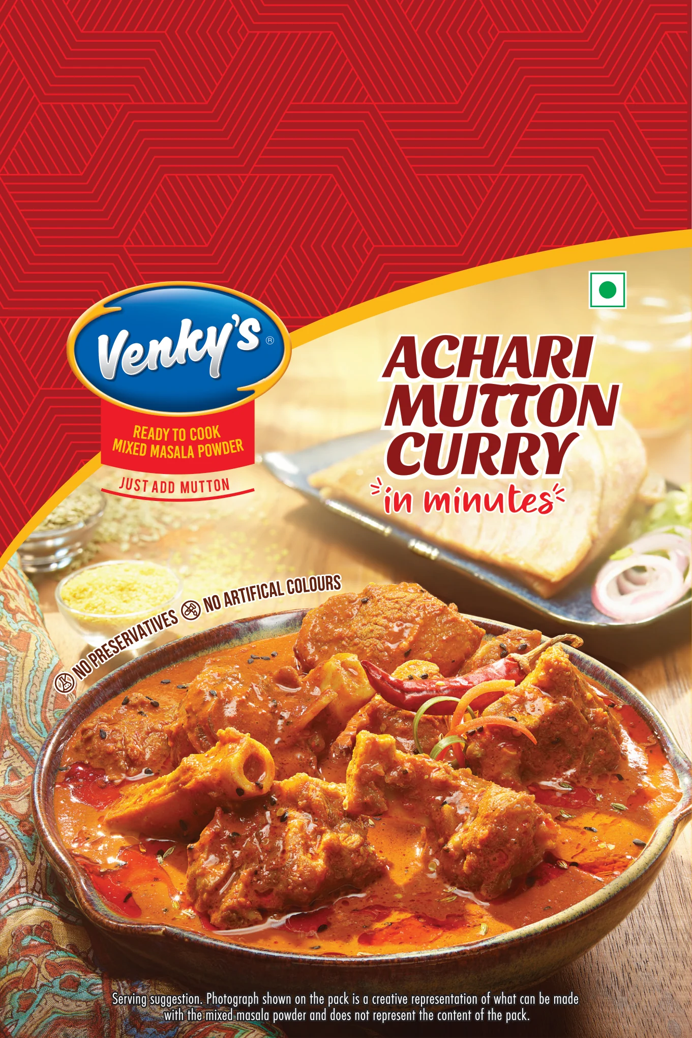 Venky's Spices Achari Mutton Curry front pack