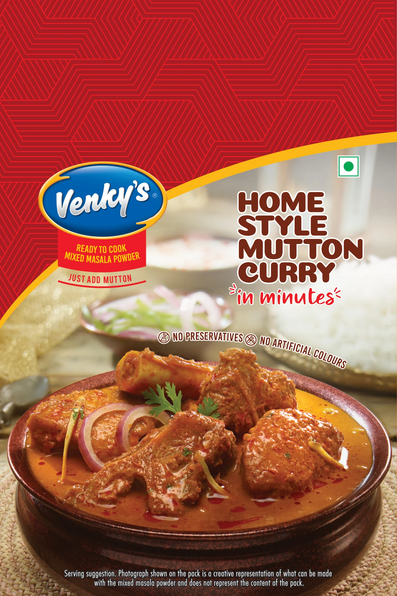 Venky's Spices Home Style Mutton Curry front pack