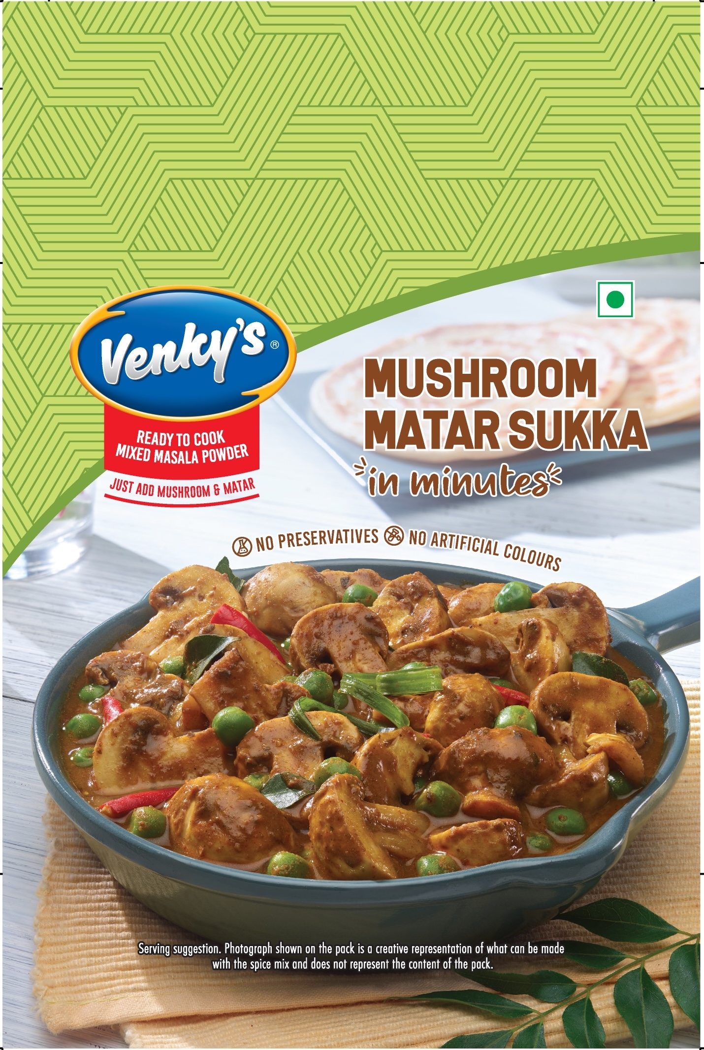 Venky's Spices Mushroom Matar Sukka Masala front pack image