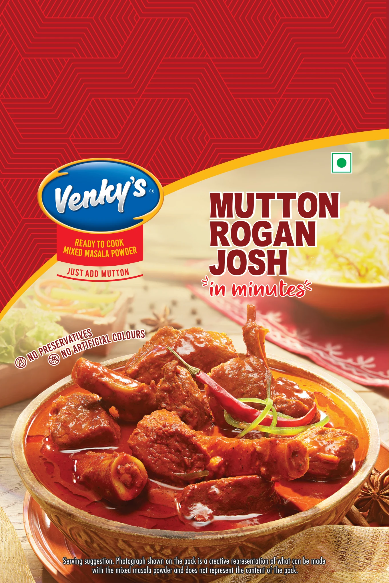 Venky's Spices Mutton Rogan Josh front pack