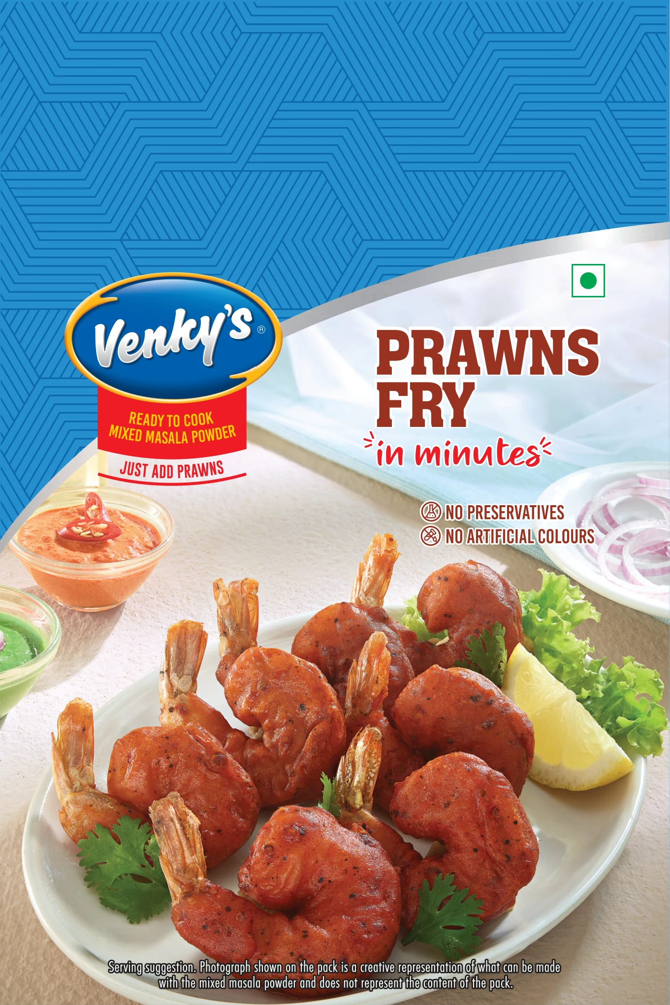 Venky's Spices Prawns Fry Ready Mix front pack